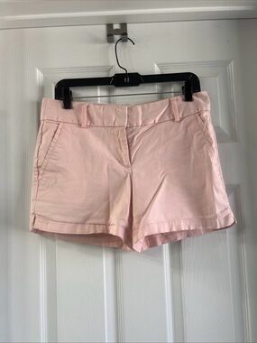 LOFT Cotton Pale Pink Tailored Cotton-Blend Shorts